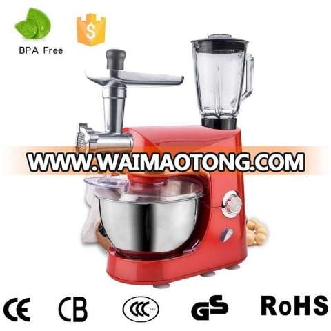 4in1 Multifunction Stand Mixer 1200W 5.5L bowl 1.5L blender jar Meat Grinder